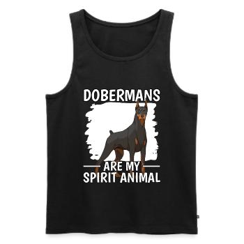 Dobermann Dobermans Are My Spirit Animal - Débardeur bio Premium Homme - noir - Devant - Michal (187cm)