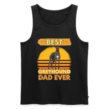 Windhund Best Greyhound Dad Ever - Men's Premium Organic Tank Top - black - Front - AI Model Male 178 light (178cm)