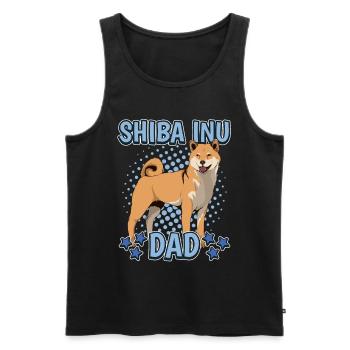 Shiba Inu Dad - Männer Premium Bio Tank Top - Schwarz - Vorne - Michal (187cm)