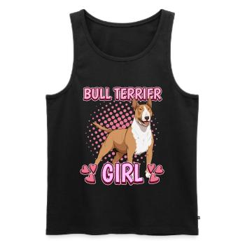 Bullterrier Bull Terrier Girl - Débardeur bio Premium Homme - noir - Devant - Michal (187cm)