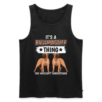 Bullmastiff It's A Bullmastiff Thing - Men's Premium Organic Tank Top - black - Front - Michal (187cm)