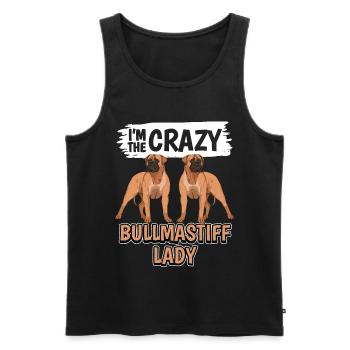 Bullmastiff I'm The Crazy Bullmastiff Lady - Men's Premium Organic Tank Top - black - Front - Michal (187cm)