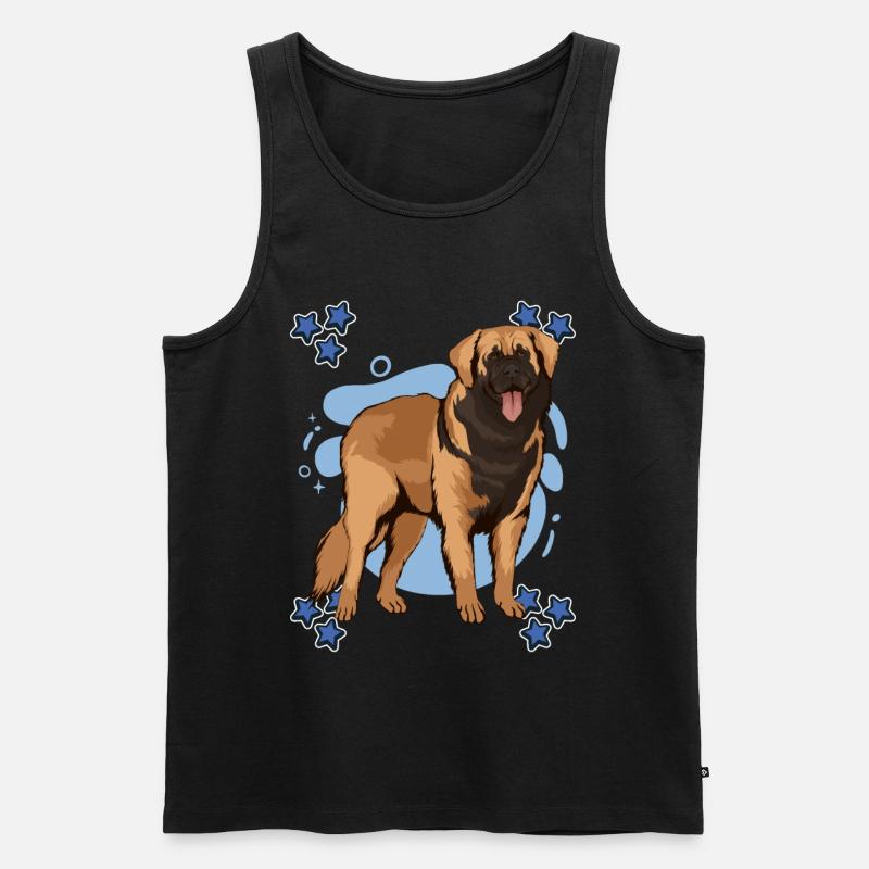 Leonberger Blue Design - Männer Premium Bio Tank Top - Schwarz