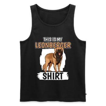 Leonberger This Is My Leonberger Shirt - Men's Premium Organic Tank Top - black - Front - AI Model Male 178 light (178cm)