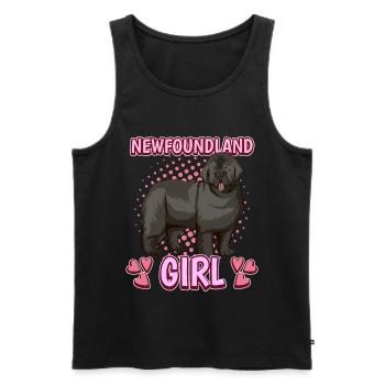 Terre-Neuve Newfoundland Girl - Débardeur bio Premium Homme - noir - Devant - AI Model Male 178 light (178cm)