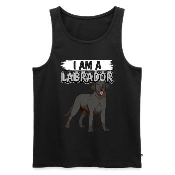Black Labrador Labbi I Am A Labrador - Men's Premium Organic Tank Top - black - Front - Michal (187cm)