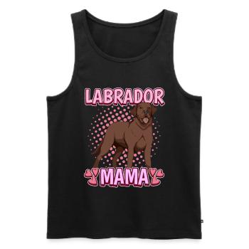 Brauner Labrador Labbi Labrador Mama - Männer Premium Bio Tank Top - Schwarz - Vorne - Michal (187cm)