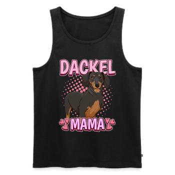 Dackel Mama - Männer Premium Bio Tank Top - Schwarz - Vorne - Michal (187cm)