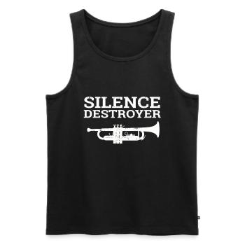 Trompete - Männer Premium Bio Tank Top - Schwarz - Vorne - AI Model Male 178 light (178cm)