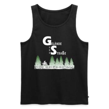 Gelände und Straße - Männer Premium Bio Tank Top - Schwarz - Vorne - Michal (187cm)