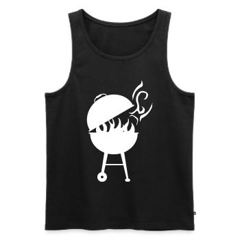 Grill - Men's Premium Organic Tank Top - black - Front - AI Model Male 178 light (178cm)