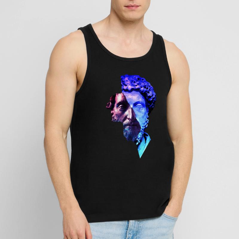 Stoïcisme Marc aurèle Univers violet Artwork Débardeur bio Premium Homme