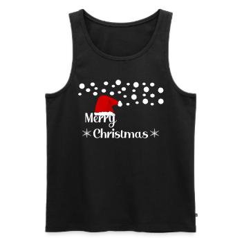 Merry Christmas Christmas Gift Ideas - Men's Premium Organic Tank Top - black - Front - Michal (187cm)