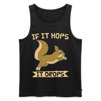 Hunter animal motif Squirrel - Men's Premium Organic Tank Top - black - Front - Michal (187cm)