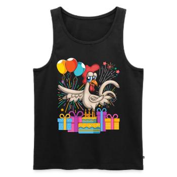 Kids Birthday Gift Animal Chickens - Men's Premium Organic Tank Top - black - Front - AI Model Male 178 light (178cm)