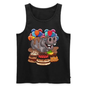 Kinder Geburtstag Geschenk Tier Nilpferd - Männer Premium Bio Tank Top - Schwarz - Vorne - AI Model Male 178 light (178cm)