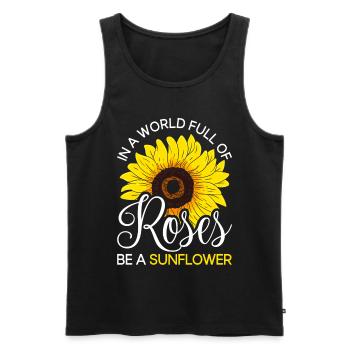 Sunflower - Men's Premium Organic Tank Top - black - Front - Michal (187cm)