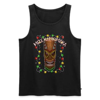 Mele Kalikimaka Hawaii Joyeux Noël, Vacances - Débardeur bio Premium Homme - noir - Devant - Michal (187cm)