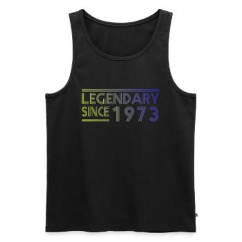 Legendary since 1973 - Great birthday design - Men's Premium Organic Tank Top - black - Front - Michal (187cm)