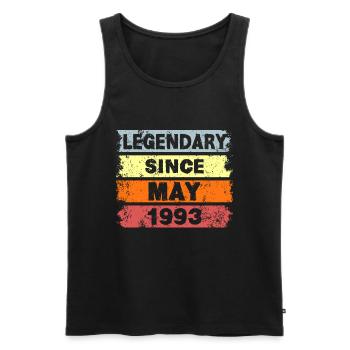 Legendary since May 1993 - Geburtstag - Männer Premium Bio Tank Top - Schwarz - Vorne - Michal (187cm)