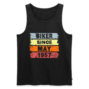 Biker since May 1957 - Birthday - Men's Premium Organic Tank Top - black - Front - Michal (187cm)