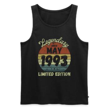 Legendary since May 1993 - Geburtstag - Männer Premium Bio Tank Top - Schwarz - Vorne - Michal (187cm)
