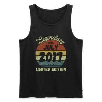 Legendary since July 2017 - Birthday - Men's Premium Organic Tank Top - black - Front - Michal (187cm)