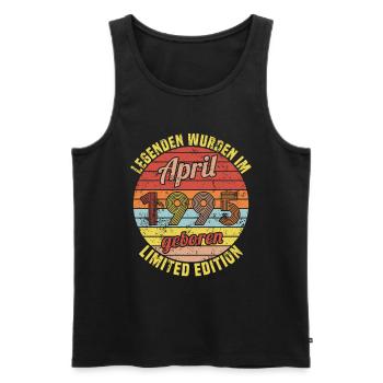 Legenden wurden im April 1995 geboren - Männer Premium Bio Tank Top - Schwarz - Vorne - Michal (187cm)