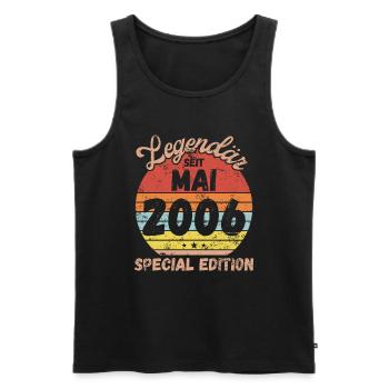 Mai 2006 - Geburtstag im Mai - Männer Premium Bio Tank Top - Schwarz - Vorne - Michal (187cm)