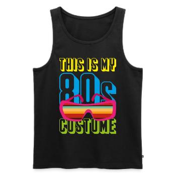 Costume Party Eighties Motto Retro 80s - Men's Premium Organic Tank Top - black - Front - Michal (187cm)