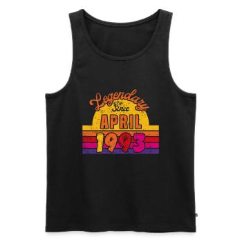 April 1993 - Geburtstag im April - Männer Premium Bio Tank Top - Schwarz - Vorne - Michal (187cm)