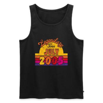 July 2005 - Geburtstag im Juli - Männer Premium Bio Tank Top - Schwarz - Vorne - Michal (187cm)