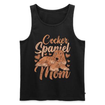 Cocker Épagneul Mama Chien Cadeau Cocker Épagneul - Débardeur bio Premium Homme - noir - Devant - Michal (187cm)