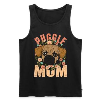 Puggle Mom Dog Gift Mother's Day Puggle - Men's Premium Organic Tank Top - black - Front - Michal (187cm)