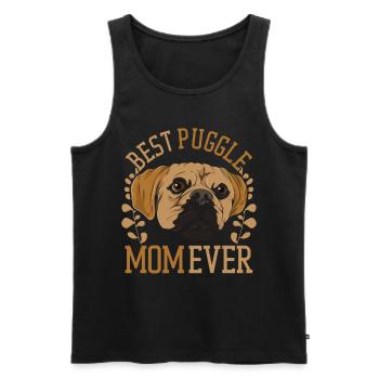 Amoureux des chiens Cadeau de fête des mères Chien Puggle - Débardeur bio Premium Homme - noir - Devant - Michal (187cm)
