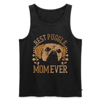 Puggle Mom Dogs Mother's Day Gift Puggle - Men's Premium Organic Tank Top - black - Front - Michal (187cm)