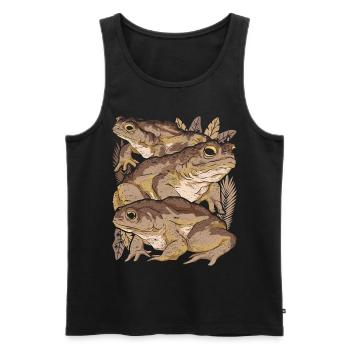Frog Toad - Men's Premium Organic Tank Top - black - Front - AI Model Male 178 light (178cm)