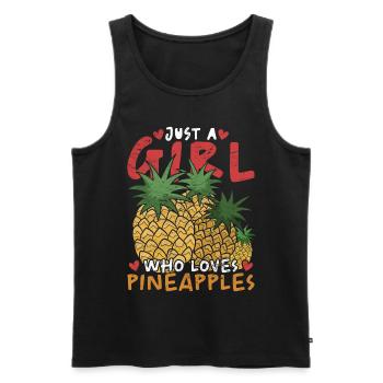 Cadeau d’été Fruit Fruit Girl Ananas - Débardeur bio Premium Homme - noir - Devant - Michal (187cm)