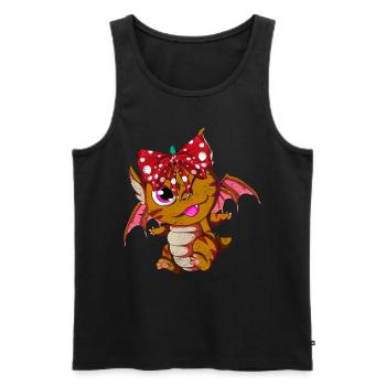 Drache - Männer Premium Bio Tank Top - Schwarz - Vorne - Michal (187cm)
