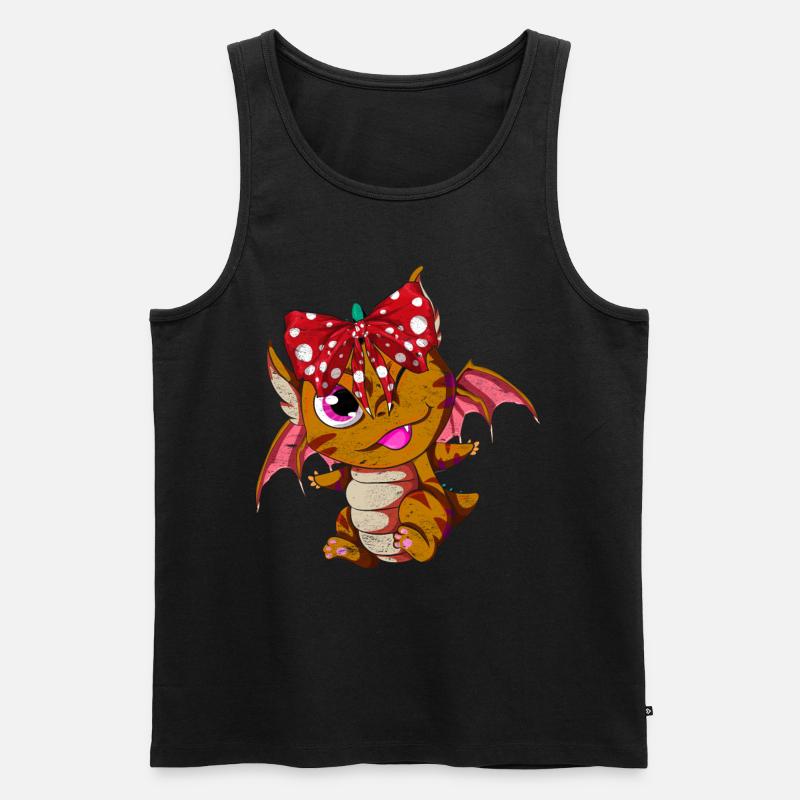 Drache - Männer Premium Bio Tank Top - Schwarz