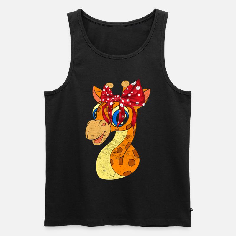 Giraffe - Männer Premium Bio Tank Top - Schwarz
