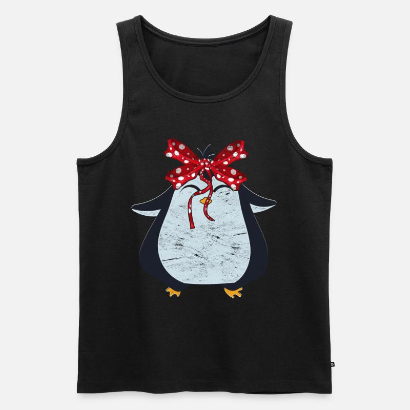 Pinguin - Männer Premium Bio Tank Top - Schwarz