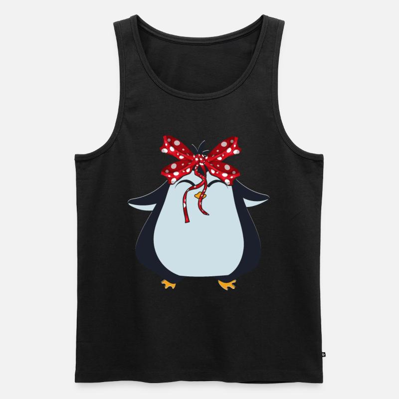 Pinguin - Männer Premium Bio Tank Top - Schwarz