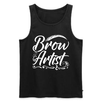 Make Up Artist Geschenk Beauty Brow Artist - Männer Premium Bio Tank Top - Schwarz - Vorne - Michal (187cm)