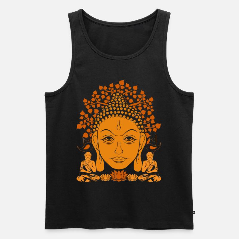 Buddhismus Buddhist Geschenkidee Buddha - Männer Premium Bio Tank Top - Schwarz