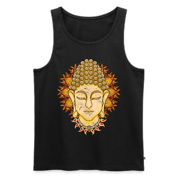 Buddhist Spiritualität Meditation Geschenk Buddha - Männer Premium Bio Tank Top - Schwarz - Vorne - Michal (187cm)