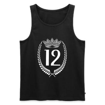12. Geburtstag Zahl Jubiläum 12 - Männer Premium Bio Tank Top - Schwarz - Vorne - Michal (187cm)