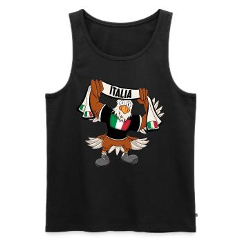Italien Adler - Männer Premium Bio Tank Top - Schwarz - Vorne - Michal (187cm)