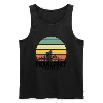 Frankfurt Hessen Frankfurter - Männer Premium Bio Tank Top - Schwarz - Vorne - Michal (187cm)