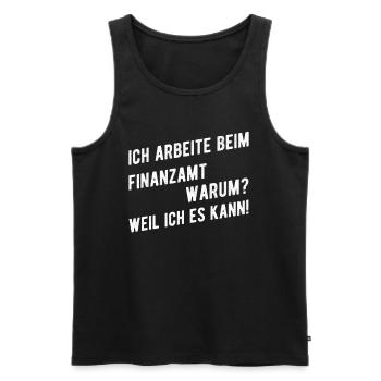 Finanzamt Spruch Witzig Geschenkideen - Männer Premium Bio Tank Top - Schwarz - Vorne - AI Model Male 178 light (178cm)